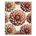 Earthy Tone Dahlia Blossom Spread Rug