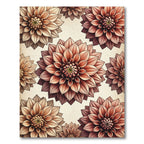 Earthy Tone Dahlia Blossom Spread Rug