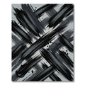 Monochrome Abstract Brush Stroke Rug