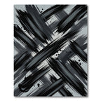 Monochrome Abstract Brush Stroke Rug