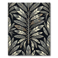 Gray Feathered Tree Mandala Rug
