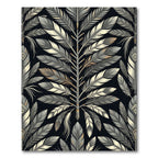 Gray Feathered Tree Mandala Rug