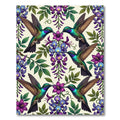 Vibrant Hummingbird Wisteria Floral Garden Rug