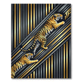 Golden Tiger Art Deco Stripe Rug