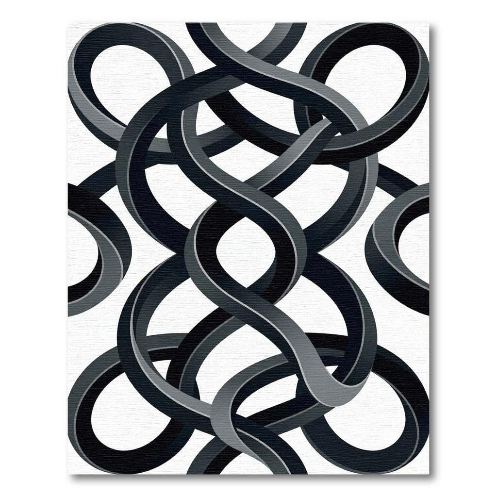 Monochromatic Intertwined Abstract Loops Rug