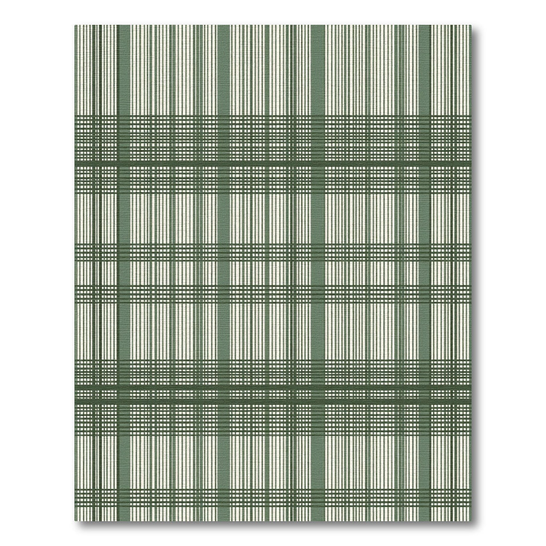 Sage Green Tonal Plaid Lines Rug