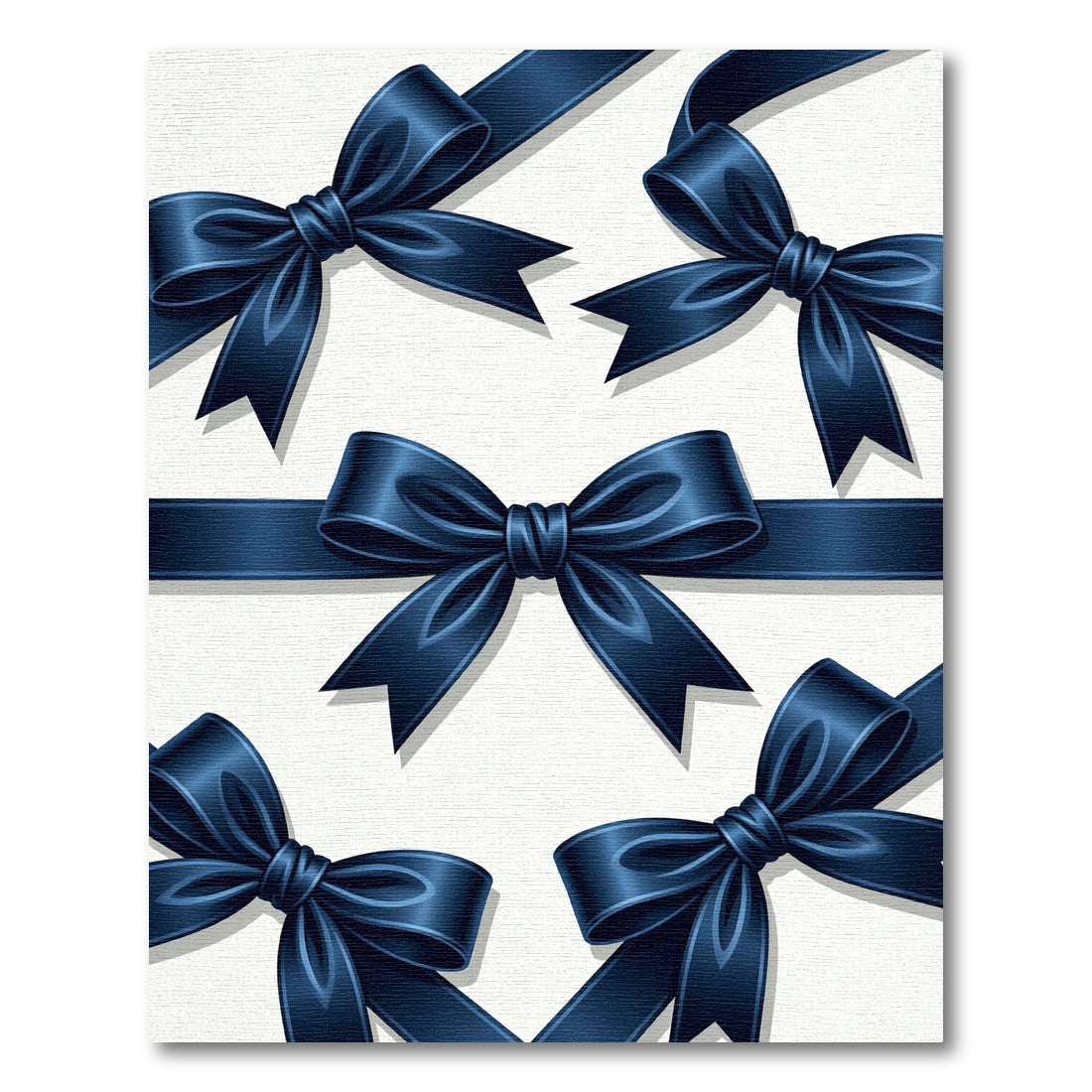 Elegant Midnight Navy Satin Ribbon Rug