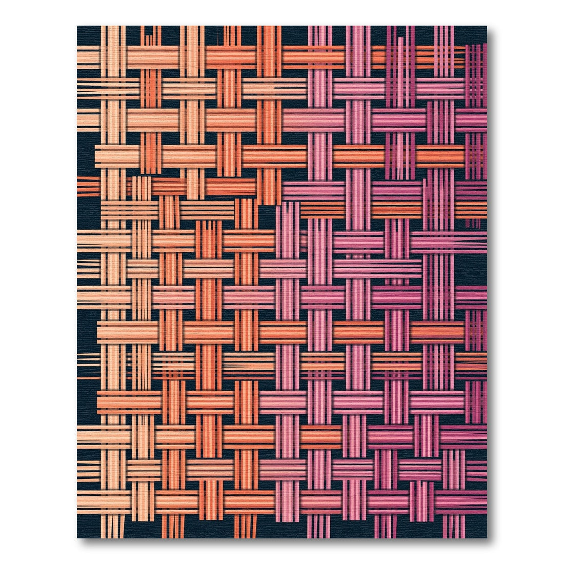 Warm Sunset Woven Stripe Rug