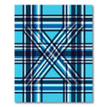 Bold Blue Intersecting Plaid Rug