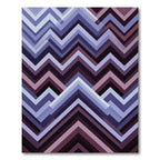 Purple Slate Chevron Layered Rug
