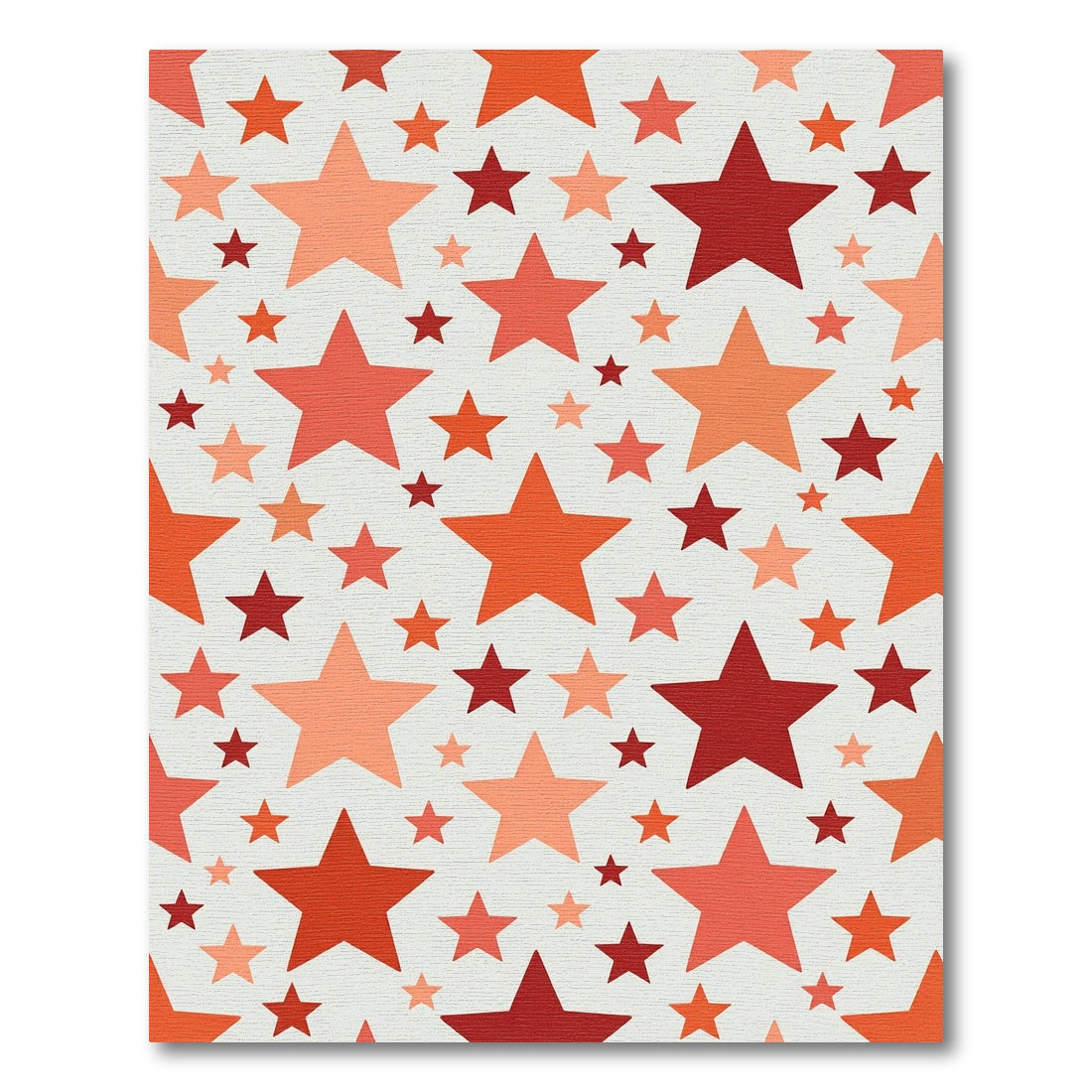 Orange Red Star Cluster Rug