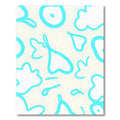 Light Blue Abstract Organic Shapes Rug