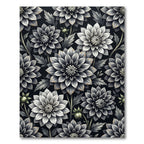 Monochromatic Dahlia Garden Botanical Rug
