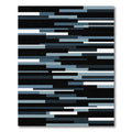 Modern Blue Gray Horizontal Stripe Rug