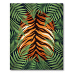 Bold Tropical Tiger Jungle Foliage Rug