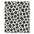 Chic Cream and Charcoal Leopard Spot Rug