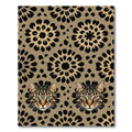 Brown Black Feline Flower Collage Rug