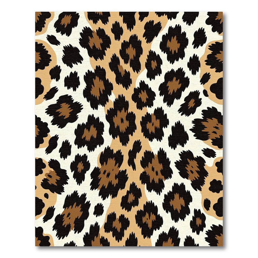 Bold Beige and Black Leopard Spot Rug