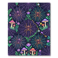 Whimsical Purple Spider Web Forest Rug