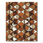 Geometric Terra Cotta Diamond Collage Rug