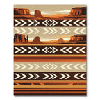 Southwestern Desert Mesa Terracotta Geometric Rug