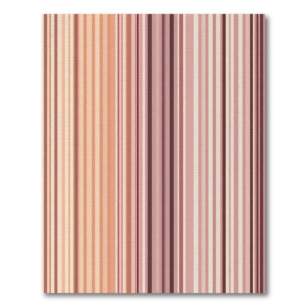 Earthy Peach Multicolored Stripe Rug