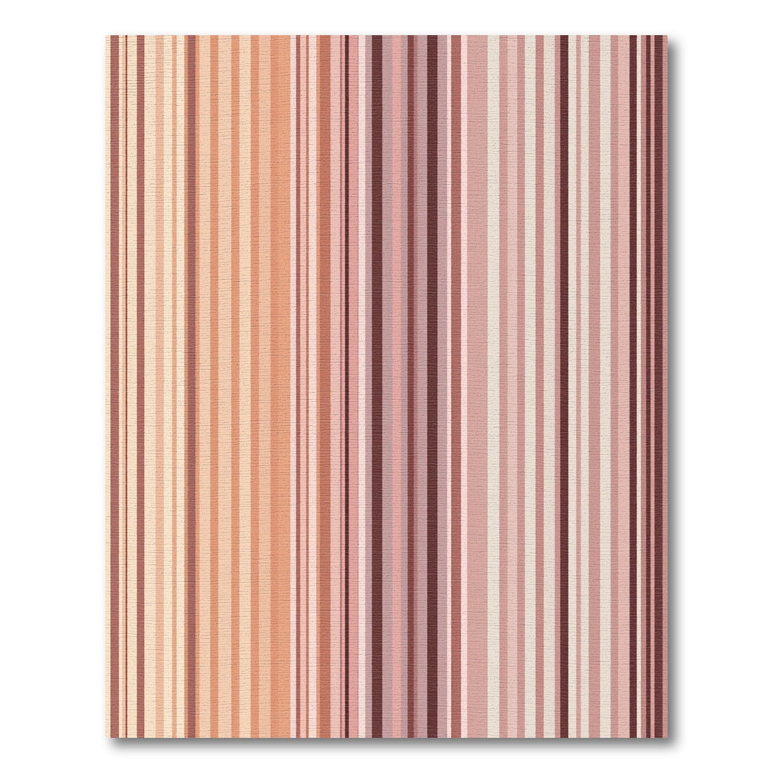 Earthy Peach Multicolored Stripe Rug