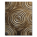 Earthy Swirling Concentric Rings Rug