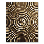 Earthy Swirling Concentric Rings Rug