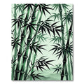 Emerald Green Bamboo Forest Grove Rug