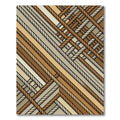 Woven Earth Tones Diagonal Rope Rug