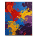 Vibrant Abstract Multi Color Swirl Rug