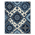 Midnight Starry Celestial Bird Tile Rug