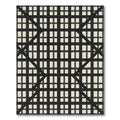 Modern Neutral Cream Grid Lattice Rug