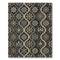 Earthy Floral Wave Medallion Rug