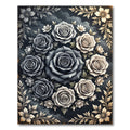 Dark Floral Blossom Arrangement Rug