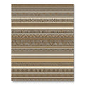 Earthy Abstract Geometric Horizontal Bands Rug