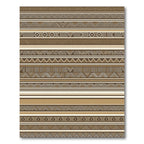 Earthy Abstract Geometric Horizontal Bands Rug