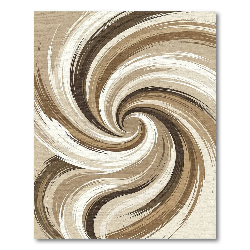 Rich Umber Flowing Strokes Rug