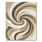 Rich Umber Flowing Strokes Rug