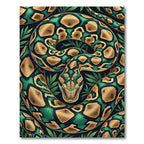 Emerald Gold Python Jungle Pattern Rug