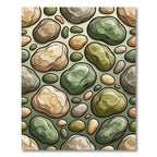 Earthy Pebble Medley Composition Rug