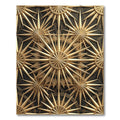 Gold Radiating Geometric Sunburst Art Rug