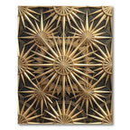 Gold Radiating Geometric Sunburst Art Rug