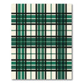 Deep Emerald Plaid Grid Rug