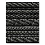 Monochromatic Braided Rope Lines Rug