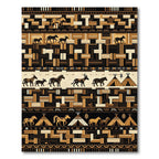 Earthy Tone Tribal Horse Teepee Rug