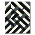 Monochromatic Geometric Intersecting Linear Art Rug