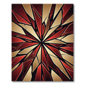 Crimson Gold Shattered Starburst Rug