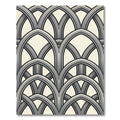 Art Deco Gray Archway Links Rug